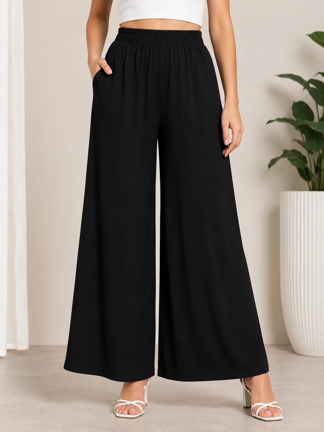 Women's Black Palazzo Pants