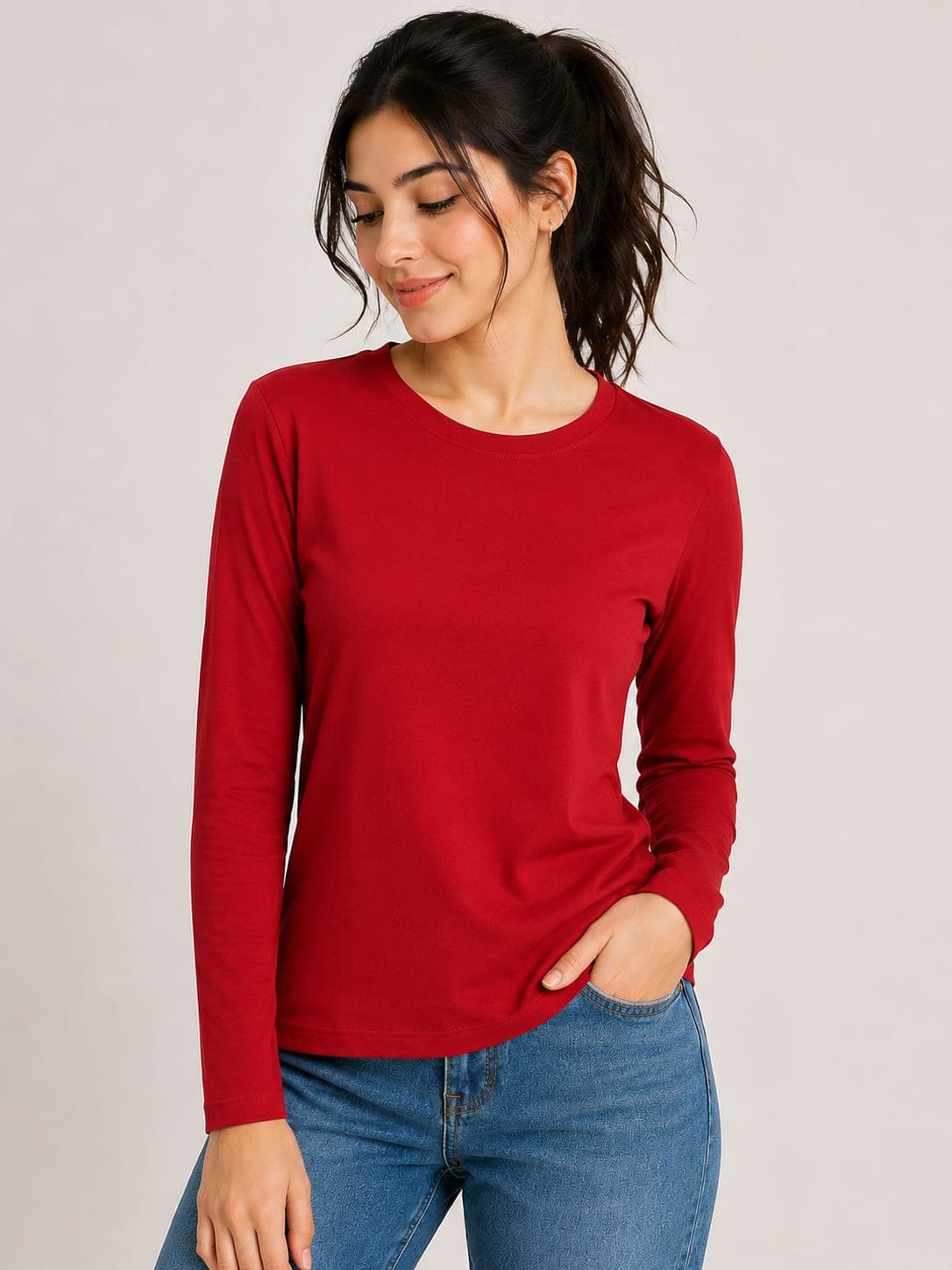 Women's Basic Full-Sleeve Top